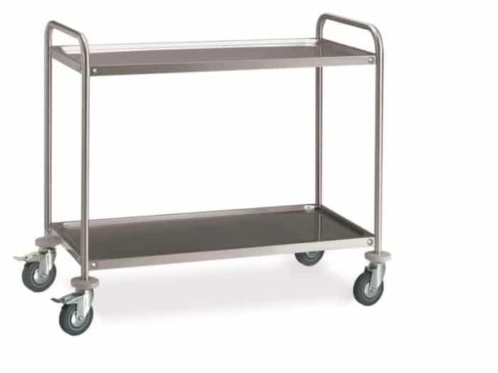 Dvoetažna i troetažna servirna kolica od inoksa - Slika 2